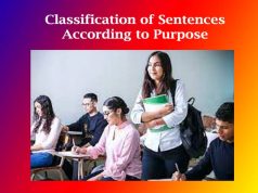 Classification of Sentences According to Purpose Classification of Sentences According to Purpose