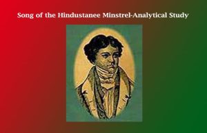 Henry Derozio Song of the Hindustanee Minstrel-Analytical Study Henry Derozio Song of the Hindustanee Minstrel-Analytical Study