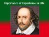 Importance of Experience in Life Importance of Experience in Life